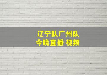 辽宁队广州队今晚直播 视频